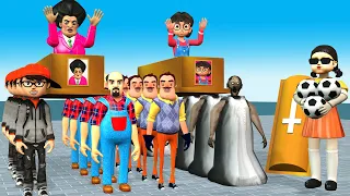 Scary Teacher 3D Miss T vs Nick and Tani Troll 5 Neighbor Play Football Squid Game Challenge