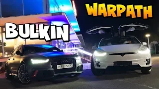 Tesla Model X P100D 770 СИЛ vs Audi RS6 770 СИЛ - ВАРПАЧ ПРОТИВ БУЛКИНА #ТеслаНамбаВан