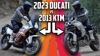 2023 Ducati Desert X vs 2013 KTM 990 Adventure - 10 Year Shootout! - Cycle News