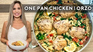 ONE PAN CHICKEN AND ORZO | Easy One Pan Dinner