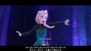 let it go in 25 languages(中文翻譯)