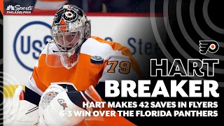 Carter Hart makes 43 saves, Flyers grab 6-3 win over Florida Panthers | Flyers Postgame Live