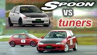 [ENG CC] Spoon vs. tuners - Civic EG6 battle Ebisu HV33