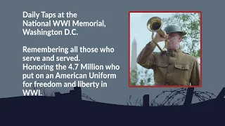 Tuesday 02/13/2024, Daily Taps at the National WWI Memorial in Washington, D.C.