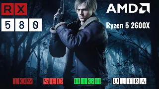 Resident Evil 4 Remake PC || Ryzen 2600x || Rx580 || All Settings Tested