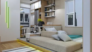 TINY APARTMENT 25sqm ( 269sqft MICRO APARTMENT TOUR ) | SPACE SAVING IDEAS | NEVER SAY TOO SMALL