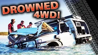 DROWNED 4WD! Our most insane recovery ever – did we rescue it? Moreton Island like you’ve never seen