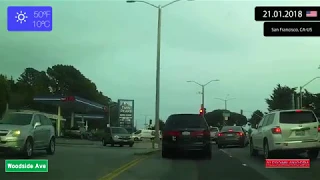 Driving through San Francisco (United States) from Mission to Twin Peaks 21.01.2018 Timelapse x4