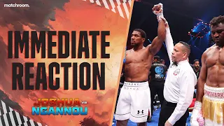 Anthony Joshua & Eddie Hearn React To HUGE 2nd Round KO Vs Ngannou 🧨