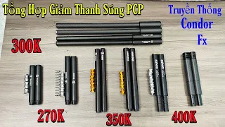 Tổng Hợp 8 Mẫu Giảm Thanh Lắp Súng PCP Truyền Thống - Súng Condor - Súng FX