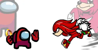 Mini Crewmate Kills Knuckles Characters | Among Us