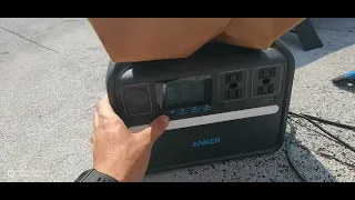 Anker 535 charging it with two solar panel