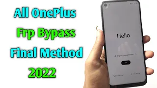 All OnePlus Frp Bypass/Unlock Google Account Lock Android 12/11 | Final Method | Without PC | 2022