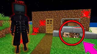 TROLLÉ y ¡ME ESCONDI DE TV MAN! 😂 Bebe Noob EL ESCONDITE en MINECRAFT