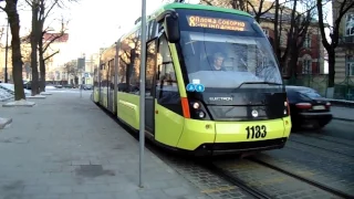 Лучший трамвай в Украине "ЕЛЕКТРОН"  місто Львів. модель T5L64 LVIV TRAMS Electron T3L44