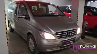 Mercedes Benz Viano - установка светодиодных линз Aozoom