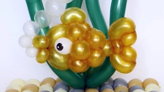 One balloon Golden fish - twisting tutorial (Subtitles)