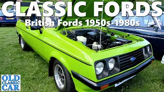 Classic Ford cars of the 1950s - 1980s inc Escort, Mk2 Consul & Zephyr, Cortina, Capri & other Fords