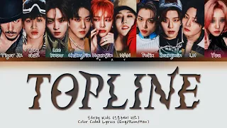 (KARAOKE) STRAY KIDS「 TopLine 」(Feat. Tiger JK) [9 Members ver.] (Color Coded Lyrics Han|Rom|Eng)