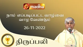 🔴 LIVE 26 November 2022 Holy Mass in Tamil 06:00 PM (Evening Mass) | Madha TV