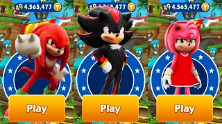 Movie Knuckles vs Movie Amy vs Shadow vs All Bosses Zazz Eggman Robotnik All Characters Unlocked