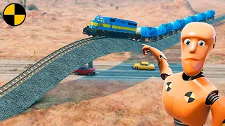 Trains vs Little Hill 😱 BeamNG.Drive