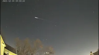 Geminid Meteor Fireball North of Mount Jackson