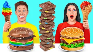 Real Food vs Chocolate Food Challenge #2 by Multi DO Challenge