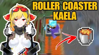 Kaela mencoba Roller Coaster buatannya sendiri
