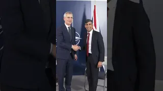 UK PM Sunak Meets NATO Chief Stoltenberg in Warsaw