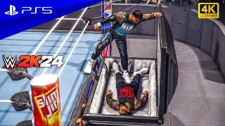 WWE 2K24 - Jey Uso vs. Jimmy Uso - Casket Match! | PS5™ [4K60]