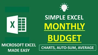 Simple Monthly Family Budget in Excel - How to Make a BUDGET ON EXCEL For Beginners