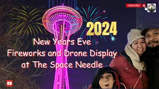 2024 New Years Eve at The Space Needle, Seattle Washington USA