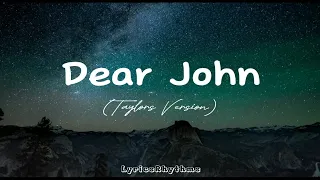 Taylor Swift - Dear John (Lyrics Video)
