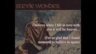 Stevie Wonder - I Believe When I Fall In Love It Will Be Forever (lyrics)