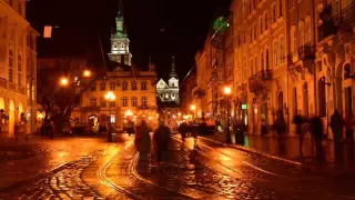 Night Lviv. Time-Lapse video