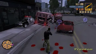 GTA 3 Liberty City Beta 4.0 M60 Machine Gun Rampage + Six Star Escape