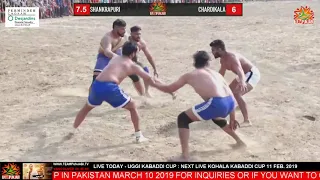 KABADDI MATCH 1 - SHANKRAPURI VS CHARDIKALA  UGGI KABADDI CUP 10 FEB 2019