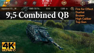 AMX 50 Foch (155) video in Ultra HD 4K🔝 9,5 Combined QB, 6 kills, 1289 🔝 World of Tanks ✔️