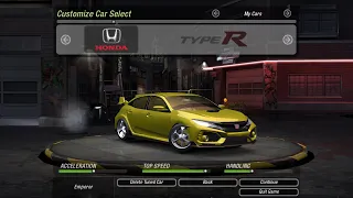 NFS Underground 2 | Honda Civic Type-R Concept | Customization and Gameplay