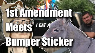 Arrested for a Bumper Sticker, Freed by 1st Amendment