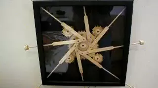 Wooden Gear Kinetic Art, Prototype Mechanism #1