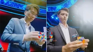 Impossible challenge: Chinese Rubik's Cube champion challenges 5 world champions