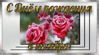 С Днем рождения в ноябре! Красивая видео открытка