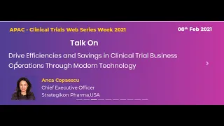 Drive Efficiencies & Savings in Clinical Trial Business Operations Through Technology