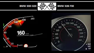 BMW 330i G20 VS. BMW 328i F30 - Acceleration 0-100km/h
