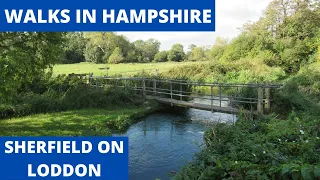 WALKS IN HAMPSHIRE at SHERFIELD on LODDON & HARTLEY WESPALL (RIVER LODDON & RIVER LYDE) [4K]