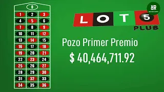 Loto 5 plus en vivo 13/04/2024 / Resultados del sorteo Loto 5 Plus del Sábado 13 de Abril del 2024