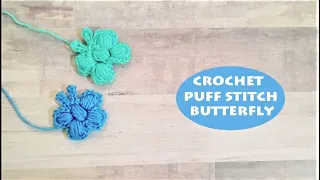 How to crochet a puff stitch butterfly? | Crochet With Samra