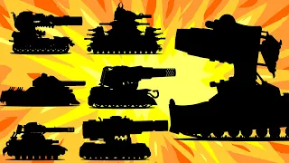 STEEL GIANTS from Small to BIG: KV-44 vs RATTE vs DORA vs Carlzilla - cartoons about tanks